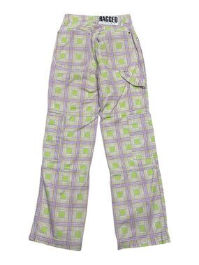 RUGGED JEANS Plaid Pastel Streetwear Cute Denim Pants Jeans Womens 24